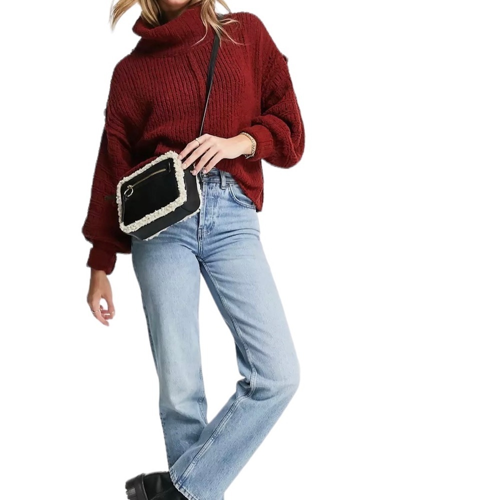 NWT Free People Cranberry Be Yours Pullover Med